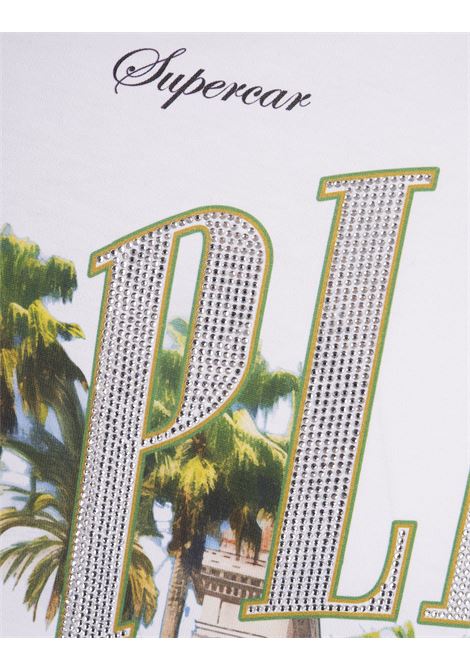 T-Shirt Round Neck SS Club The Course Stones Bianca PHILIPP PLEIN | PAECMTK8248PJY002N01